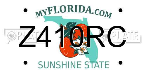 Z410RC Florida License Plate