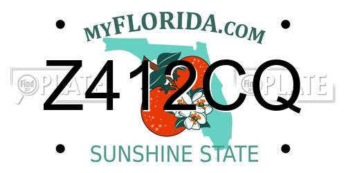 Z412CQ Florida License Plate