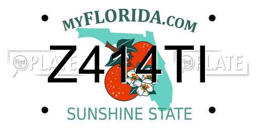 Z414TI Florida License Plate