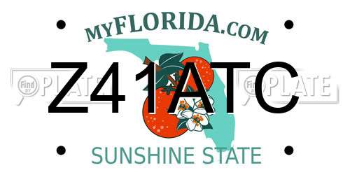 Z41ATC Florida License Plate