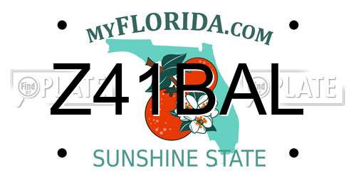 Z41BAL Florida License Plate