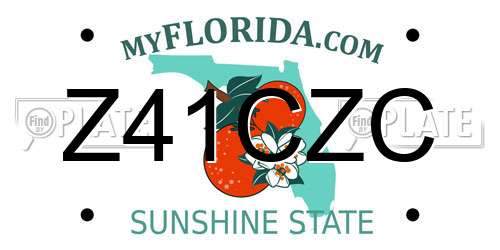 Z41CZC Florida License Plate