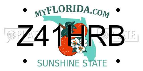 Z41HRB Florida License Plate