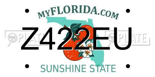 Z422EU Florida License Plate