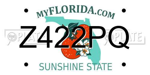 Z422PQ Florida License Plate
