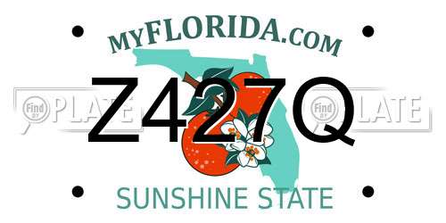 Z427Q Florida License Plate