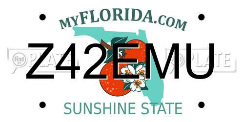 Z42EMU Florida License Plate
