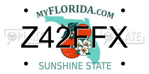 Z42FFX Florida License Plate