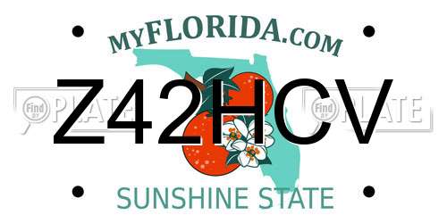 Z42HCV Florida License Plate