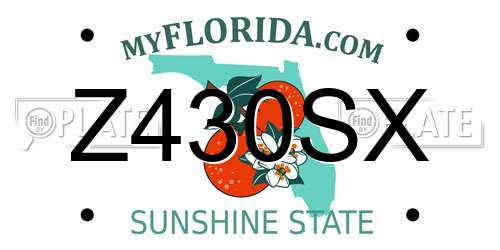 Z430SX Florida License Plate