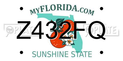 Z432FQ Florida License Plate