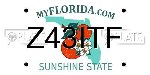 Z43ITF Florida License Plate