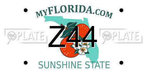 Z44 Florida License Plate