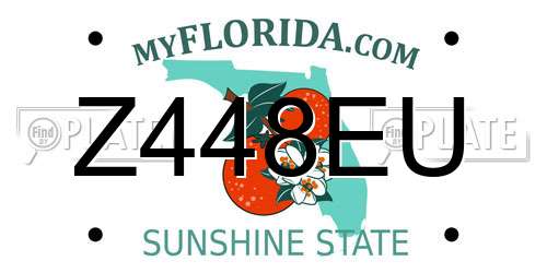 Z448EU Florida License Plate