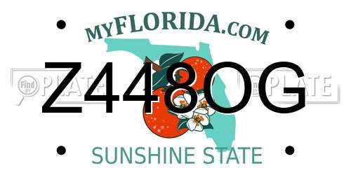 Z448OG Florida License Plate
