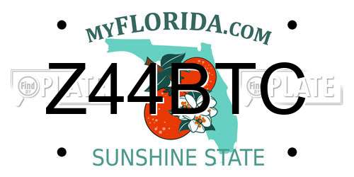 Z44BTC Florida License Plate
