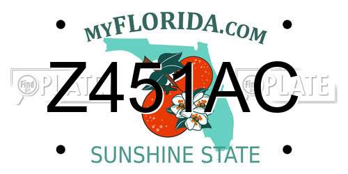 Z451AC Florida License Plate