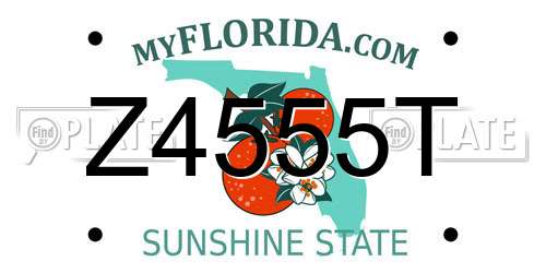 Z4555T Florida License Plate