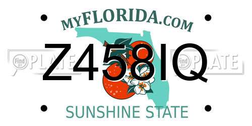 Z458IQ Florida License Plate