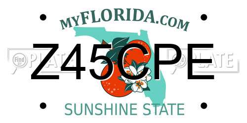Z45CPE Florida License Plate