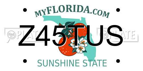 Z45TUS Florida License Plate