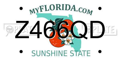 Z466QD Florida License Plate