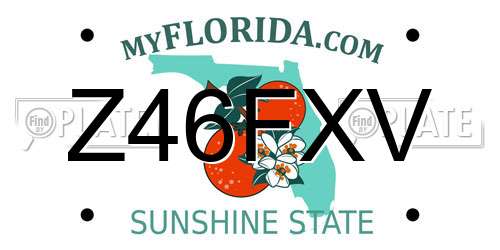 Z46FXV Florida License Plate
