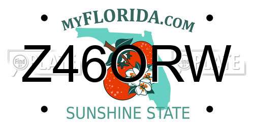 Z46ORW Florida License Plate