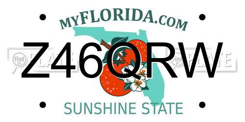 Z46QRW Florida License Plate