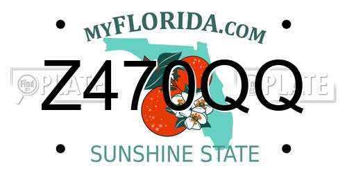 Z470QQ Florida License Plate