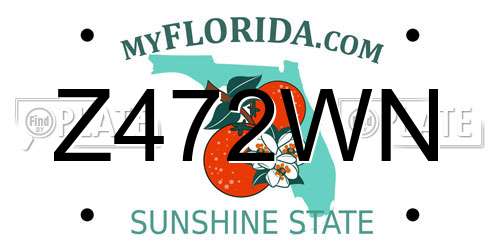 Z472WN Florida License Plate