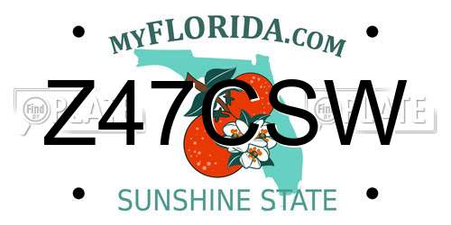 Z47CSW Florida License Plate