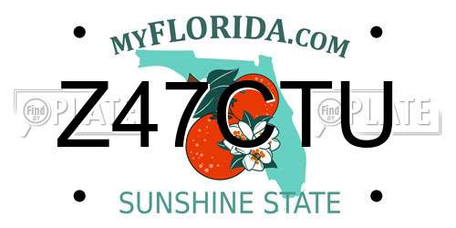 Z47CTU Florida License Plate