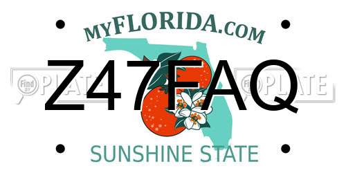 Z47FAQ Florida License Plate