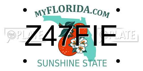 Z47FIE Florida License Plate
