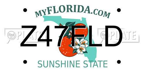 Z47FLD Florida License Plate