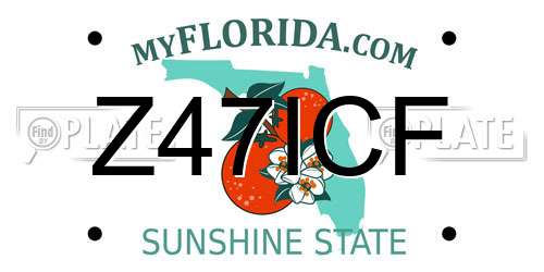 Z47ICF Florida License Plate