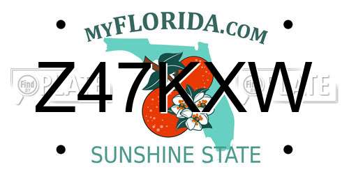 Z47KXW Florida License Plate