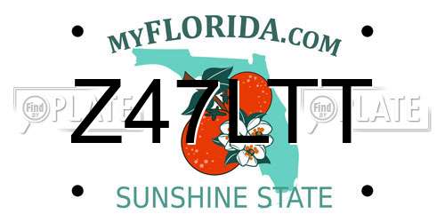 Z47LTT Florida License Plate