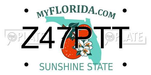 Z47PTT Florida License Plate