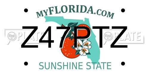 Z47PTZ Florida License Plate