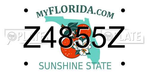 Z4855Z Florida License Plate