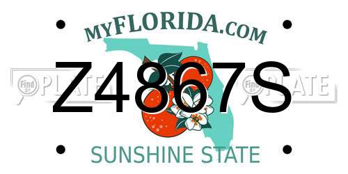 Z4867S Florida License Plate