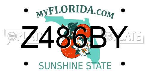 Z486BY Florida License Plate
