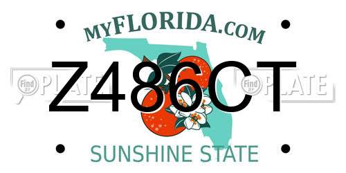 Z486CT Florida License Plate