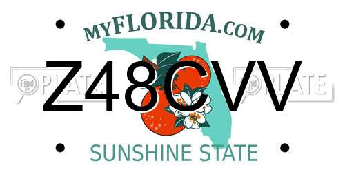 Z48CVV Florida License Plate