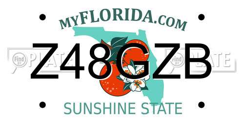Z48GZB Florida License Plate