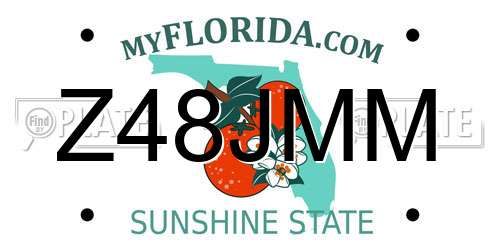 Z48JMM Florida License Plate