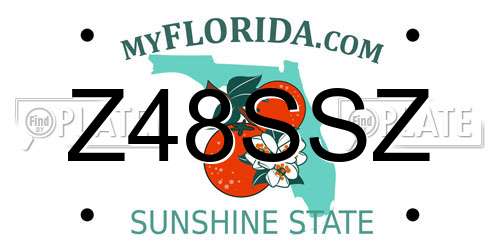 Z48SSZ Florida License Plate