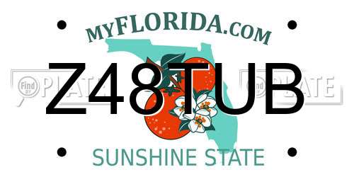 Z48TUB Florida License Plate